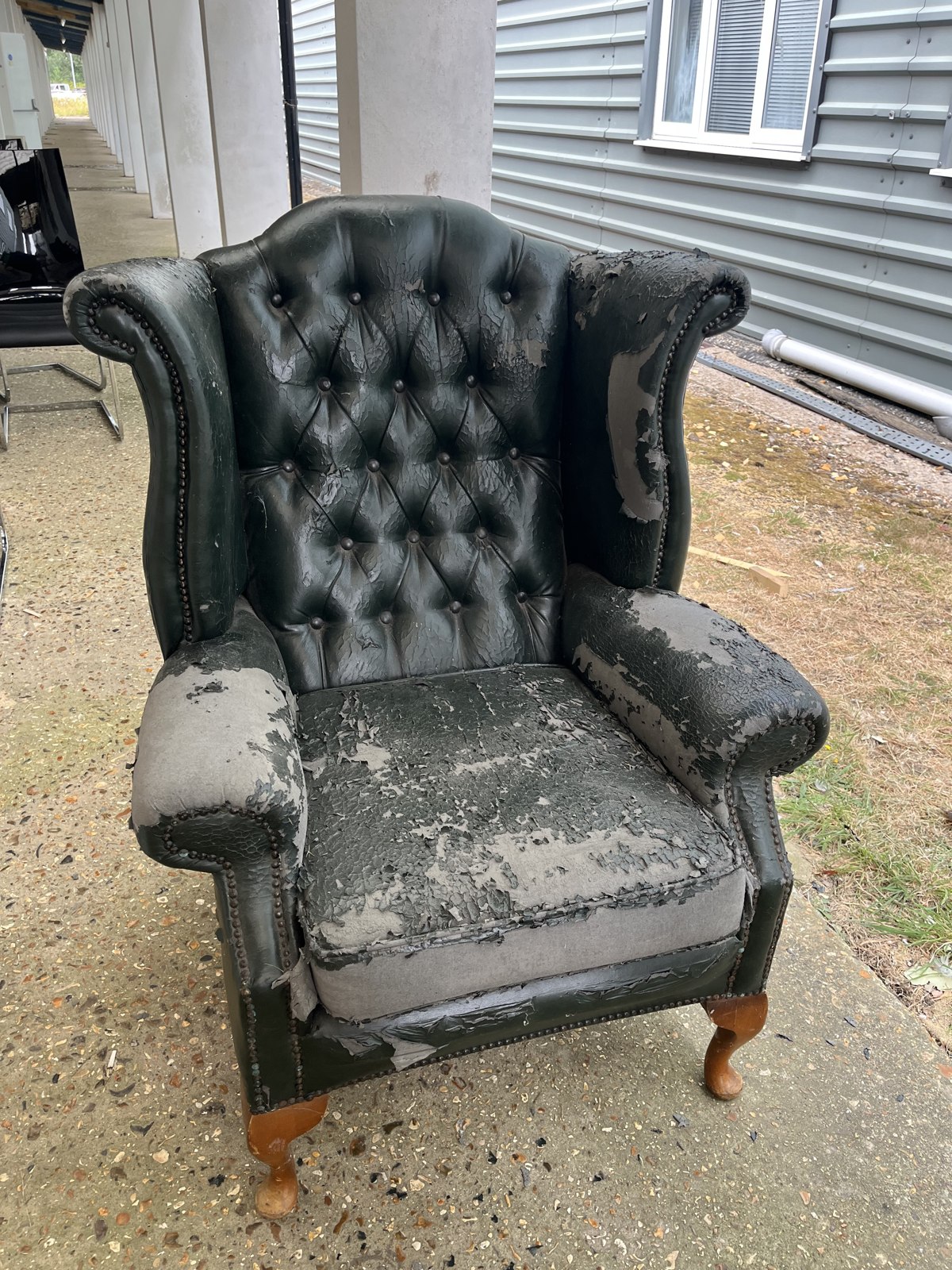 Armchair before reupholstery